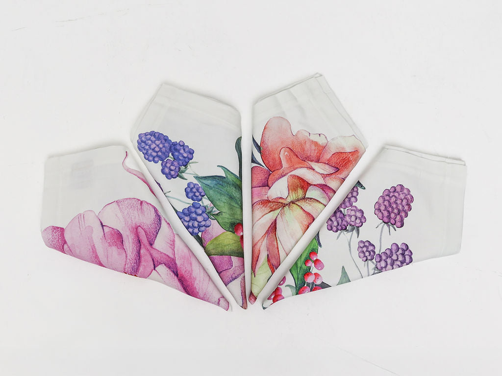 Linen Napkins | Peony | Set of 4