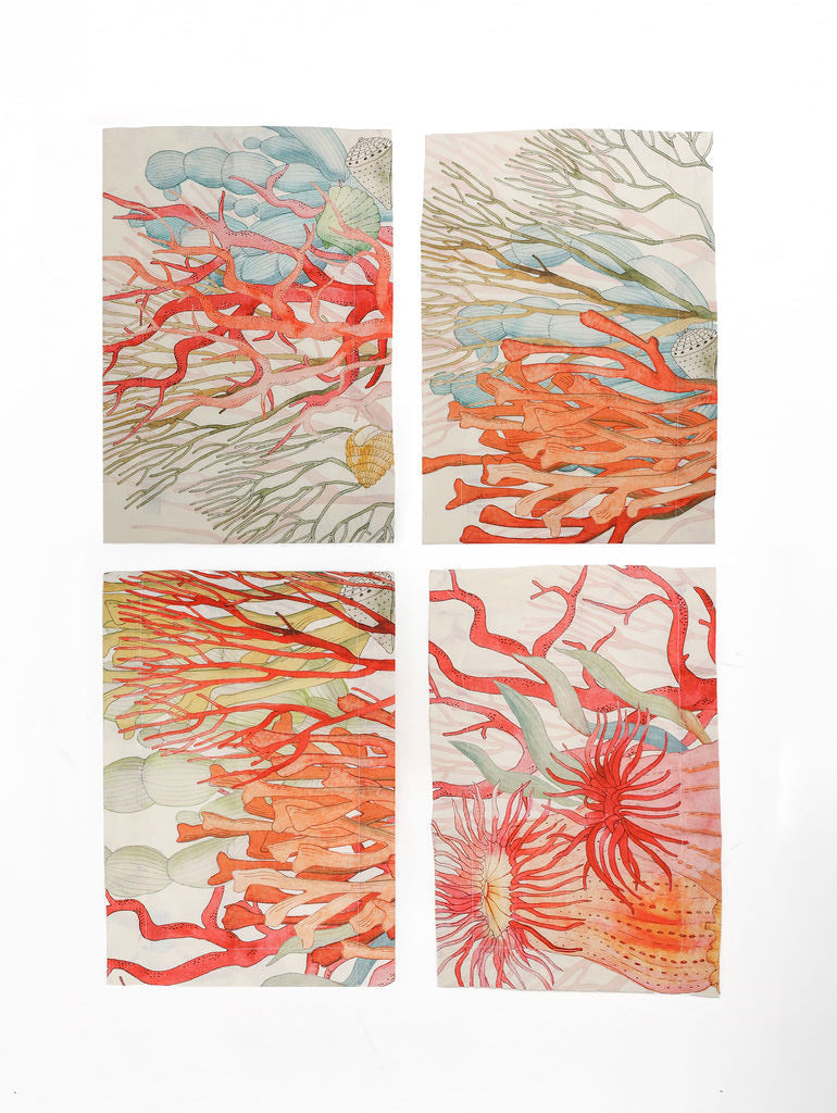 Linen Placemats | Coral | Set of 4