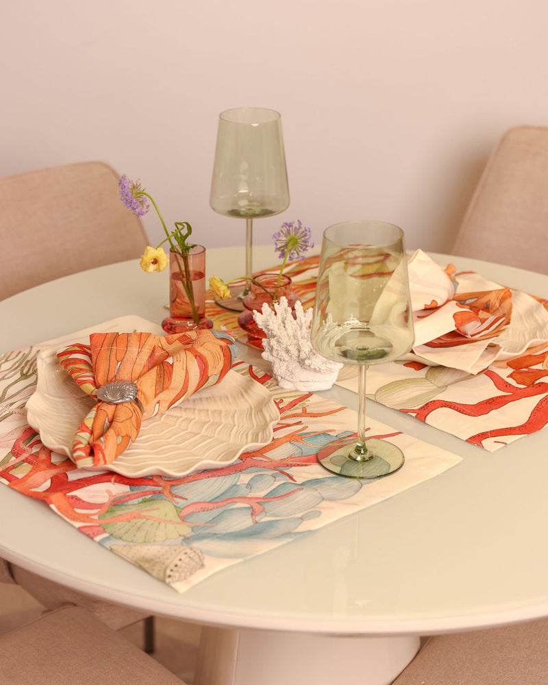 Linen Placemats | Coral | Set of 4