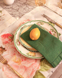 Linen Placemats | Roses | Set of 4