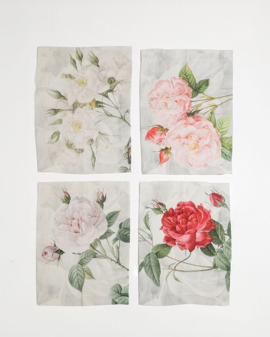 Linen Placemats | Roses | Set of 4