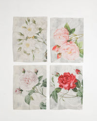 Linen Placemats | Roses | Set of 4
