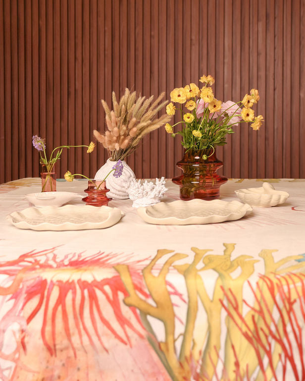 Linen Tablecloth | Coral