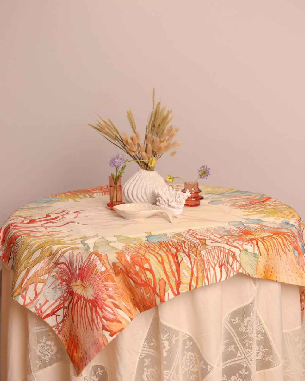 Linen Tablecloth | Coral
